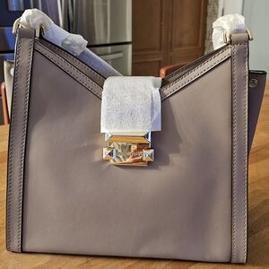 Michael Kors Whitney Leather On Chain Taupe